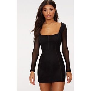 PrettyLittleThing Sheer Mesh Bodycon Dress